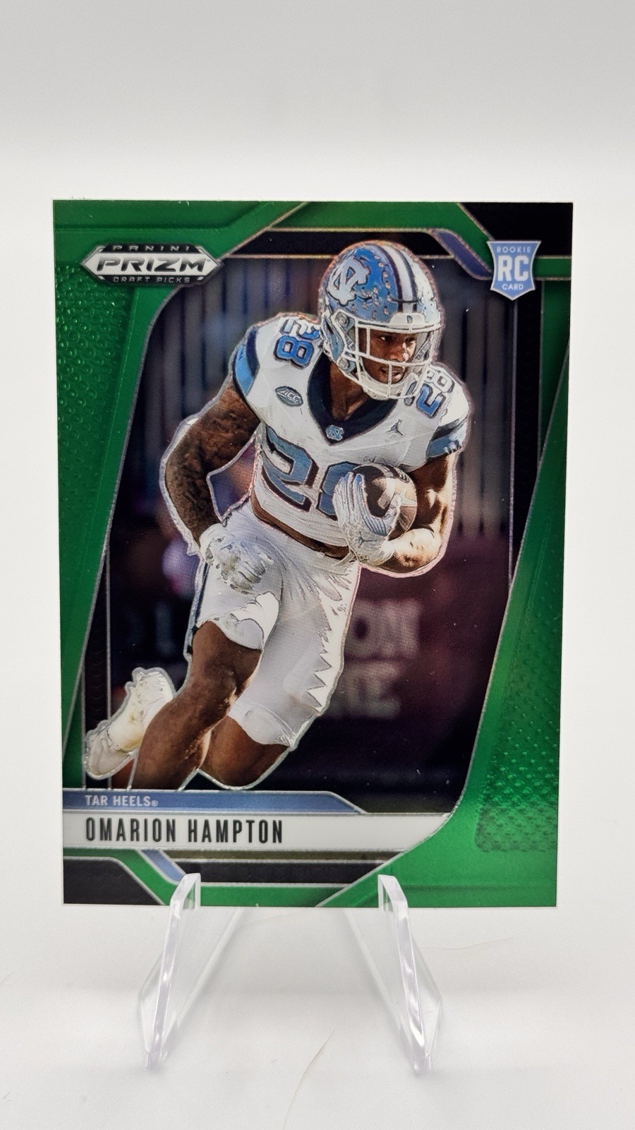 2025 Panini Prizm Draft Picks - Omarion Hampton #74 Green Prizm (RC)