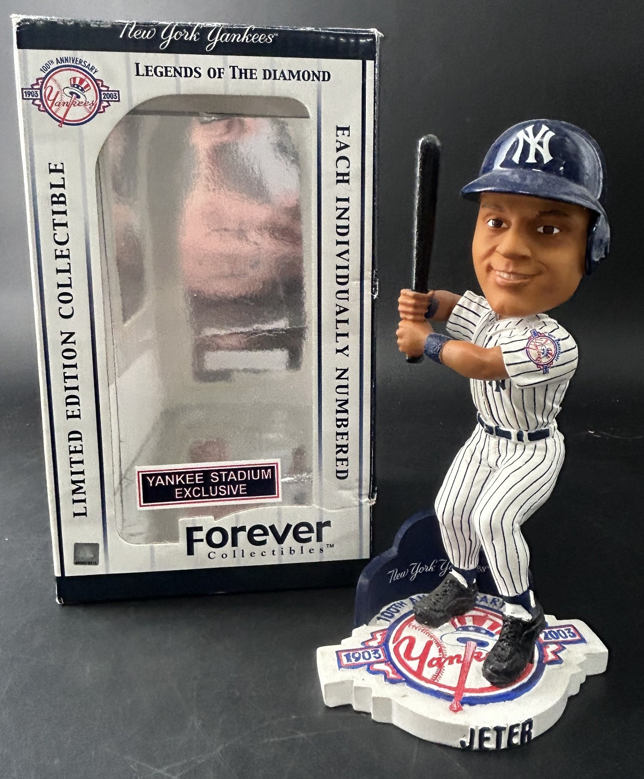 Derek Jeter New York Yankees 100th Anniversary Limited Edition FOCO BobbleheadPROBSTEIN is actively accepting consignments !!