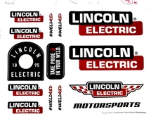 GENUINE LINCOLN ELECTRIC STICKERS ONE SET OF 5 (11-1/4 X 8-3/4)