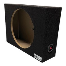 KING BOXES ASHALLOWS12 12-In. Single-Speaker Slim Black Carpeted Enclosure...