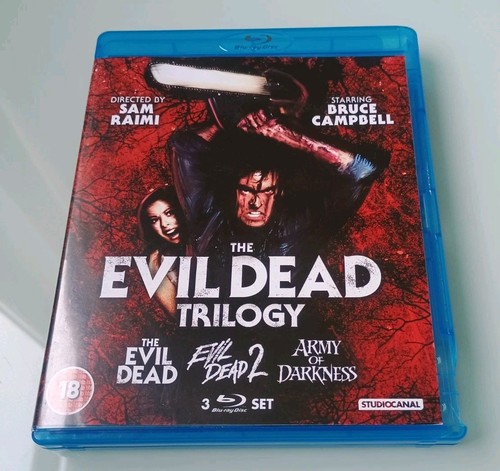 The Evil Dead Trilogy Blu-Ray (2013) Bruce Campbell Sam Raimi 3 Discs Horror - Picture 2 of 8