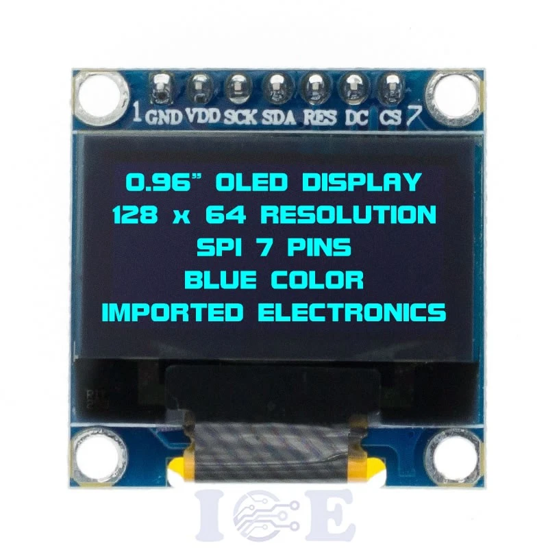0.96″ SPI Serial 128X64 OLED LCD LED Display Module 128*64 BLUE SSD1306 Arduino - Image 3 of 3
