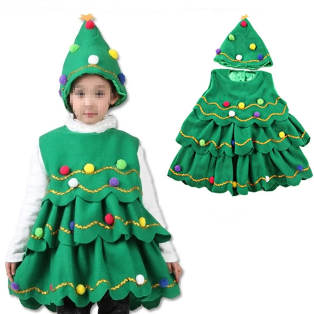 VETEMENTS Costume albero di natale uomo bambino bambino bambini palcoscenico spettacolo costumi