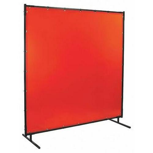Welding Screen Transparent Vinyl 6x5 FT Orange With Grommets Heat Resistant - Picture 1 of 3