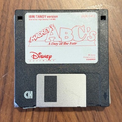 Mickey s ABC s: A Day at the Fair 1992 DOS 3.5  Floppy Disney Educational Game