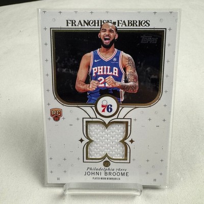 Topps Johni Broome Philadelphia 76ers Topps 2025-26 Franchise Fabrics FF-JO RC