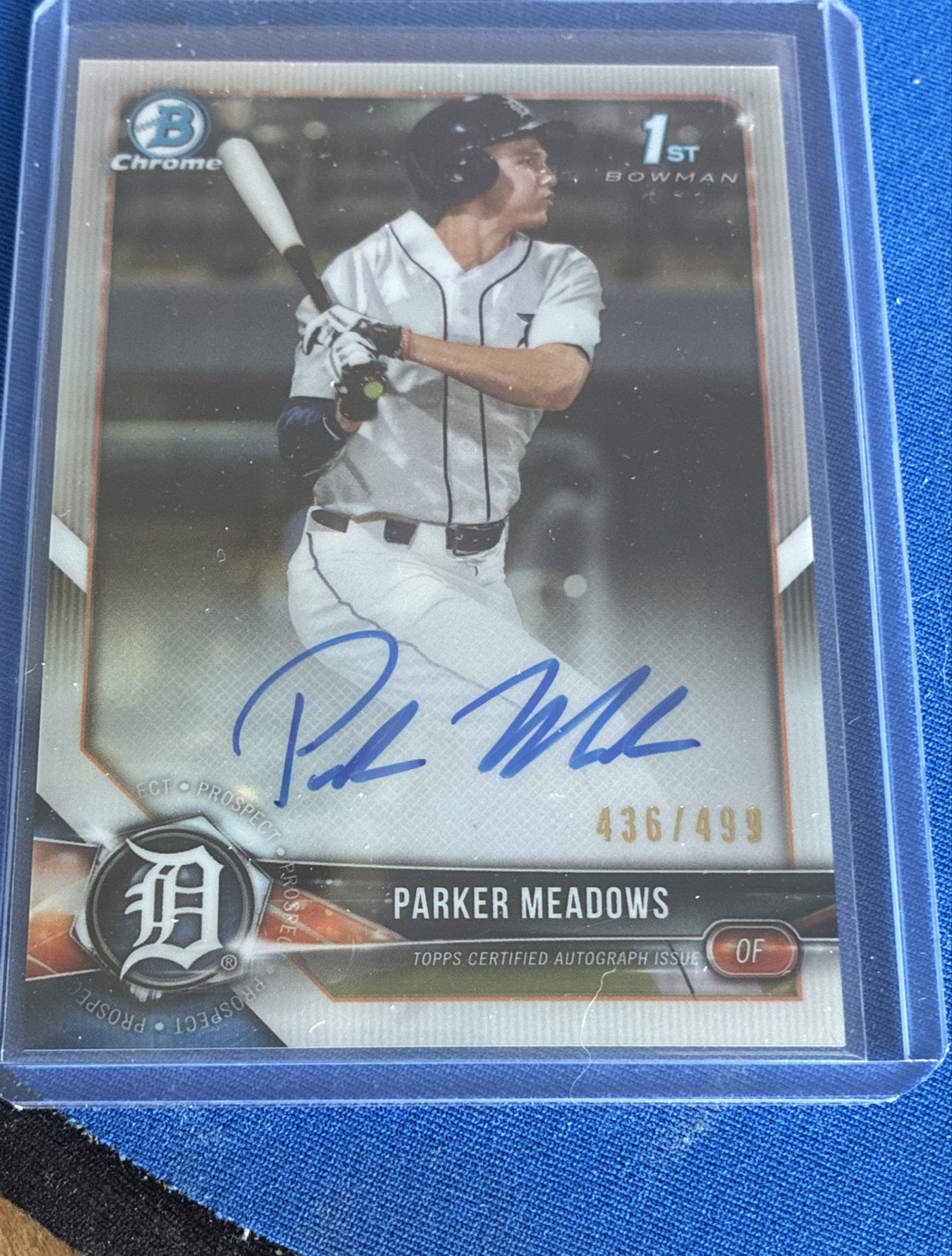 2018 Bowman Draft - Chrome Draft Pick Autographs Parker Meadows #CDA-PM 436/499