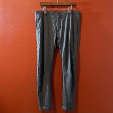Lanvin Men's Cashmere Virgin Wool Charcoal Biker Ankle Zip Trouser Dress Pants