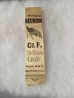 BROWNSTOWN ILLINOIS 7th CAVALRY GAR CIVIL WAR GRAND ARMY REPUBLIC REUNION RIBBON