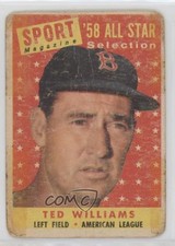 1958 Topps Sport Magazine '58 All Star Selection Ted Williams #485 HOF ni4