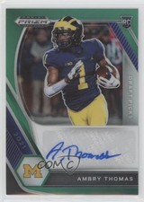2021 Panini Prizm Draft Picks Green Ambry Thomas #DPA-AMT Auto 6o3