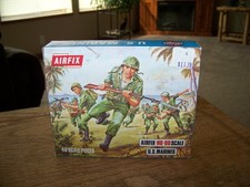 Airfix U.S. Marines H0/00 Scale 45 Pc Kit Made England S16 Vintage 1973 NICE