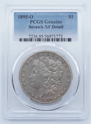 1895 O Morgan Silver Dollar $1 PCGS Genuine Scratch XF Detail - U543
