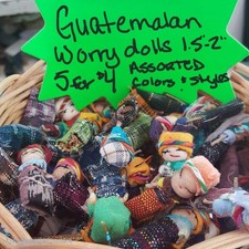 Guatemalan Worry Dolls 5 For 4. Made In A Small Guatemalan Village For Charity