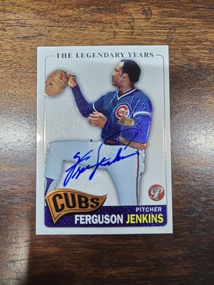 FERGUSON JENKINS HARD SIGNED 2005 TOPPS  PRISTINE THE LEGENDARY YEARS CUBS