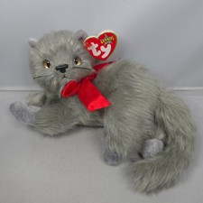 BNWT 2001 Ty Beanie Babies - Beani - Plush Soft Toy Grey Longhair Cat Persian 8"