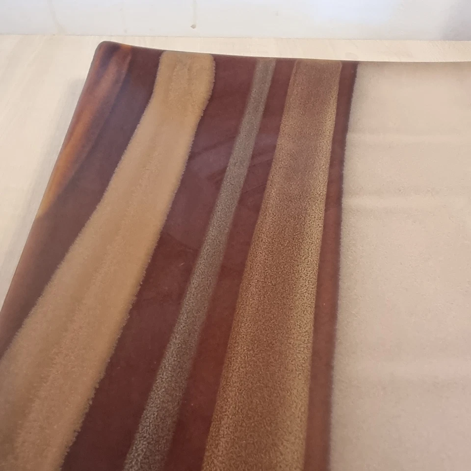 Sango Avanti Brown 4722 Square Dinner Plate – 12" Stoneware Striped Modern - Image 3 of 4