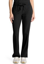 Healing Hands Women's Mid Rise Drawstring Straight Petite Pant HH153P BLKN Black