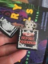 Death Before Dishoner Zippo Lighter Good Condition Needs Flint And Wick Change