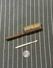 Original Civil War Men’s Grooming Lot Ear Wax Spoon And Hair Brush
