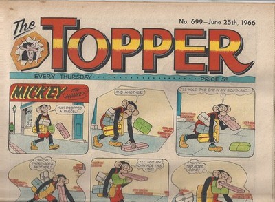 THE TOPPER COMIC + COA No 699  - 25 June 1966 VINTAGE & ORIGINAL PERFECT GIFT