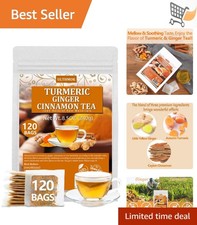 Turmeric Ginger Tea Bags 120 Natural Caffeine-Free No Additives