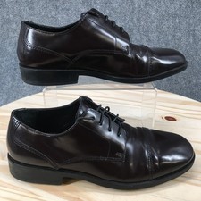 Nunn Bush Shoes Mens 9 D Dress Cap Toe Oxford 201025 Brown Leather Lace Up