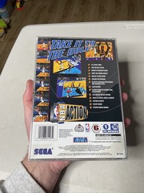 NBA Action (Sega Saturn, 1996) Complete Manual Reg Card