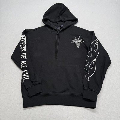 Disney Forever 21 Maleficent Hoodie Mens Large Black Mistress Of All Evil