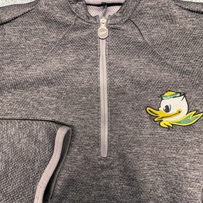 Oregon Ducks Sweatshirt Mens Medium Gray NCAA Golf Pullover Nike Dri-FIT