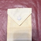Monet Beige Fabric Snap Closure Travel Jewelry Pouch Bag Rectangle 5”x3” — photo 3
