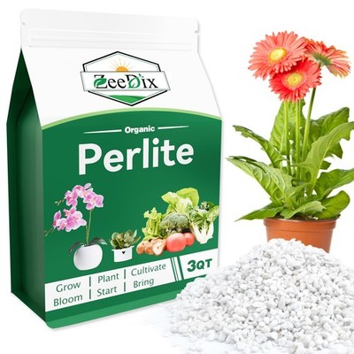 Organic Perlite Soil Amendment for Potted Plants, 39mm Granules,