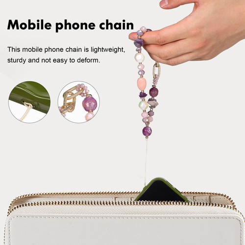 2 Pcs Handy Kette Handy-Lanyard Perlenbesetztes Handy-Schlüsselband - 第 11/11 張圖片
