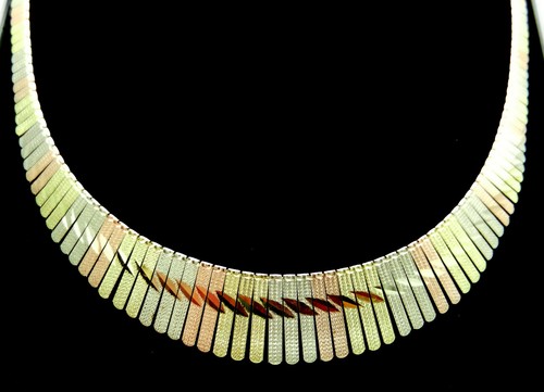 Solid 14K Multi-Tone Gold Cleopatra 