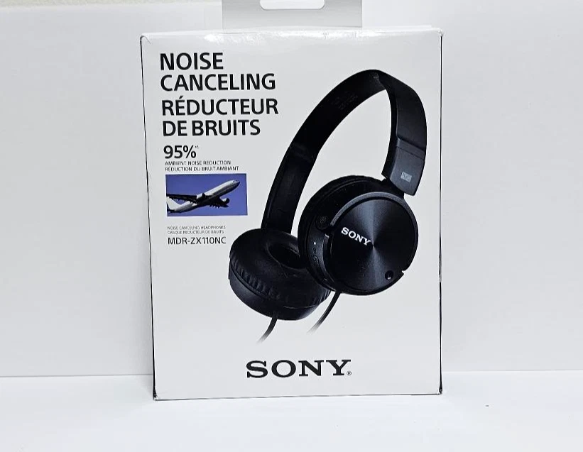 Sony MDRZX110NC Noise Canceling On Ear Headphones, Black - OPEN BOX - Image 2 of 4