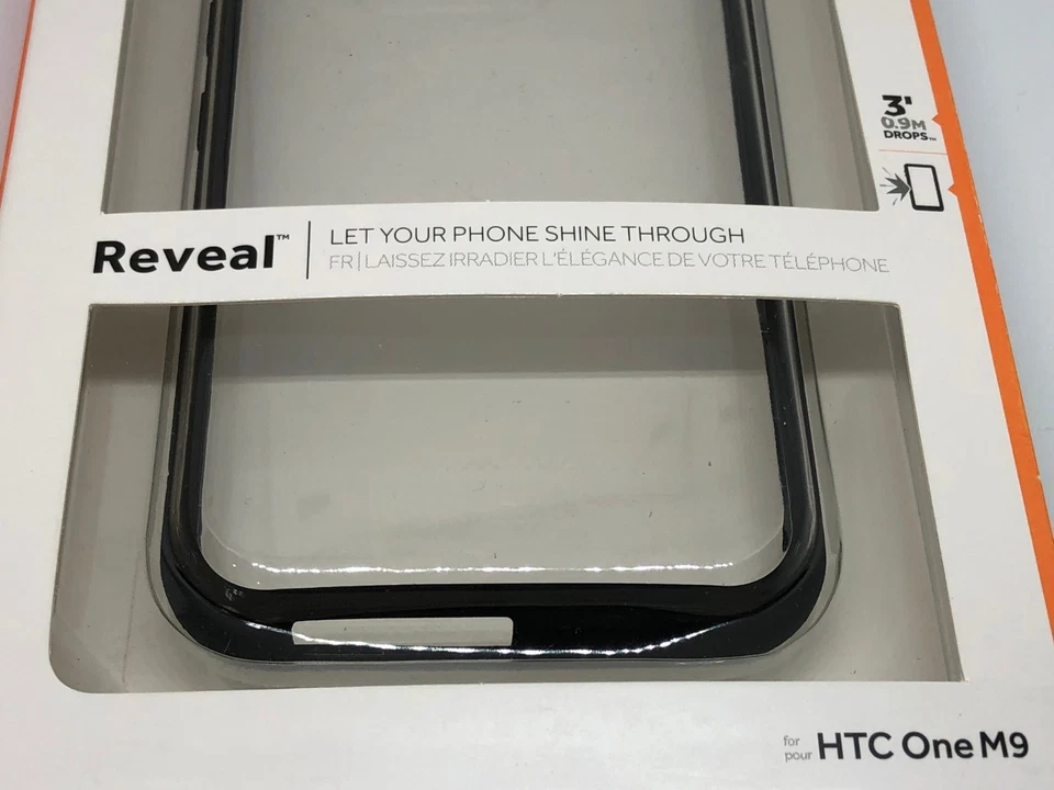 Griffin REVEAL CLEAR Protective Case with Black Trim for HTC One M9 - Image 3 of 4