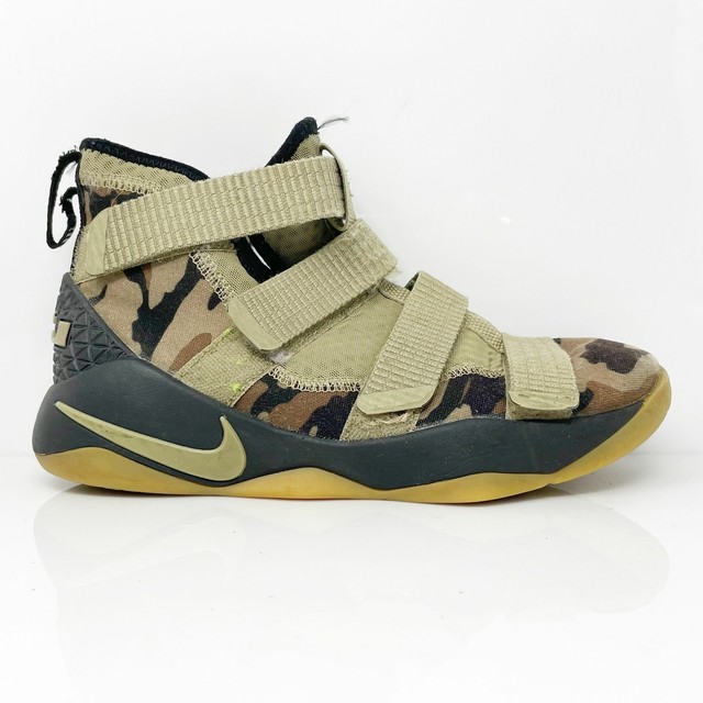 Nike Lebron Soldier XI 11 GS Olive Green Camo Grade School Kids Youth 6y for sale online |