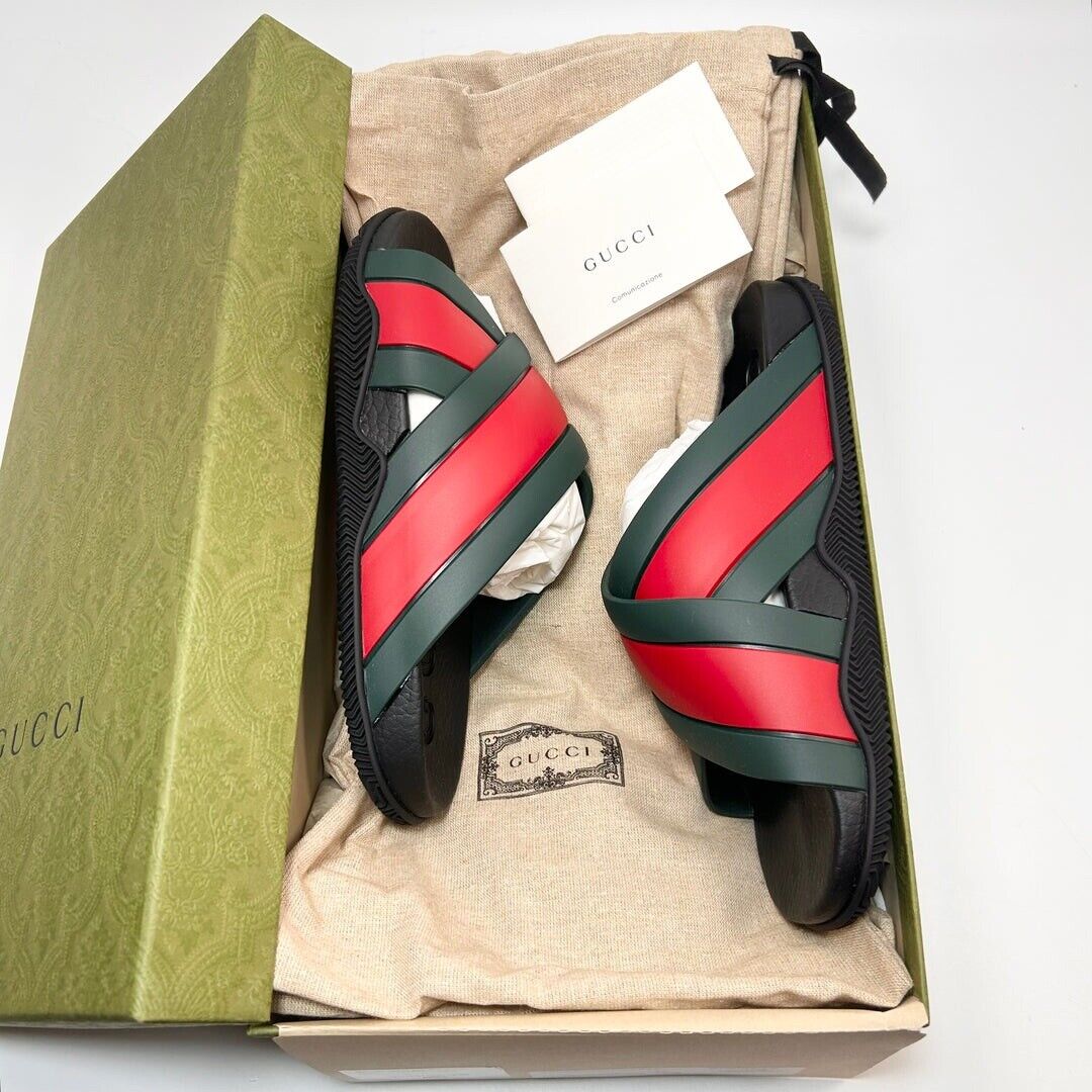 Gucci Bubber Slide Sandals Men's 41 Red 627820 Casual Summer Gucci Bubber Slide Sandals Men's 41 Red 627820 Casual Summer