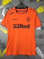 Rangers Jersey Third Football Shirt Orange Hummel Mens Size M/L ig93