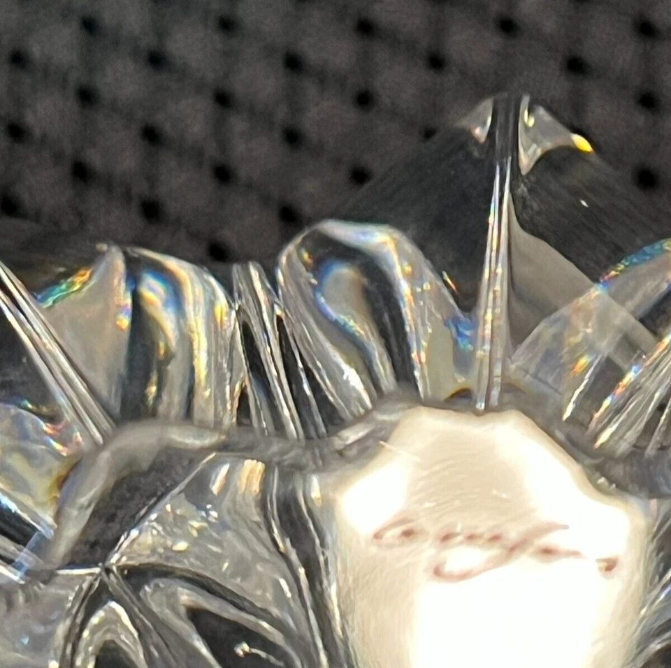 Cuenco de cristal zodiaco Orrefors de colección cristal transparente 4,5" x 5" hecho en Suecia Foto 3 de 4