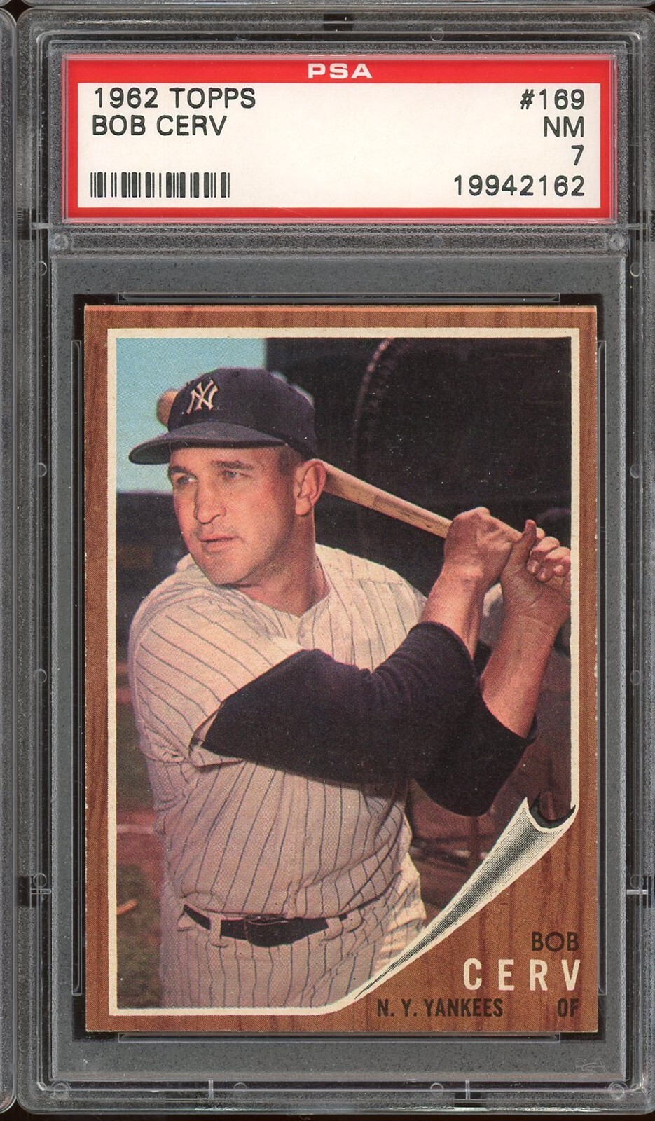1962 Topps Baseball #169 Bob Cerv PSA 7