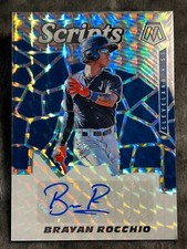 2021 Panini MOSAIC PRIZM SCRIPTS REFRACTOR PROSPECT ROOKIE AUTO Brayan Rocchio
