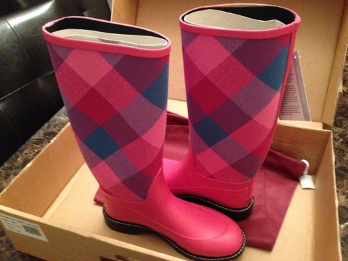 Maniera hand made 100% waterproof rain/snow boots *TALL*(FUCHSIA TWEED) - Picture 6 of 18