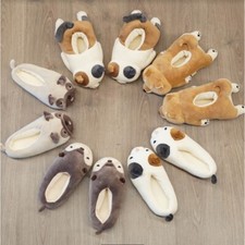 Winter Warm Animal Indoor Slippers Soft Home Shoes Womens Winter Ladies Slippers