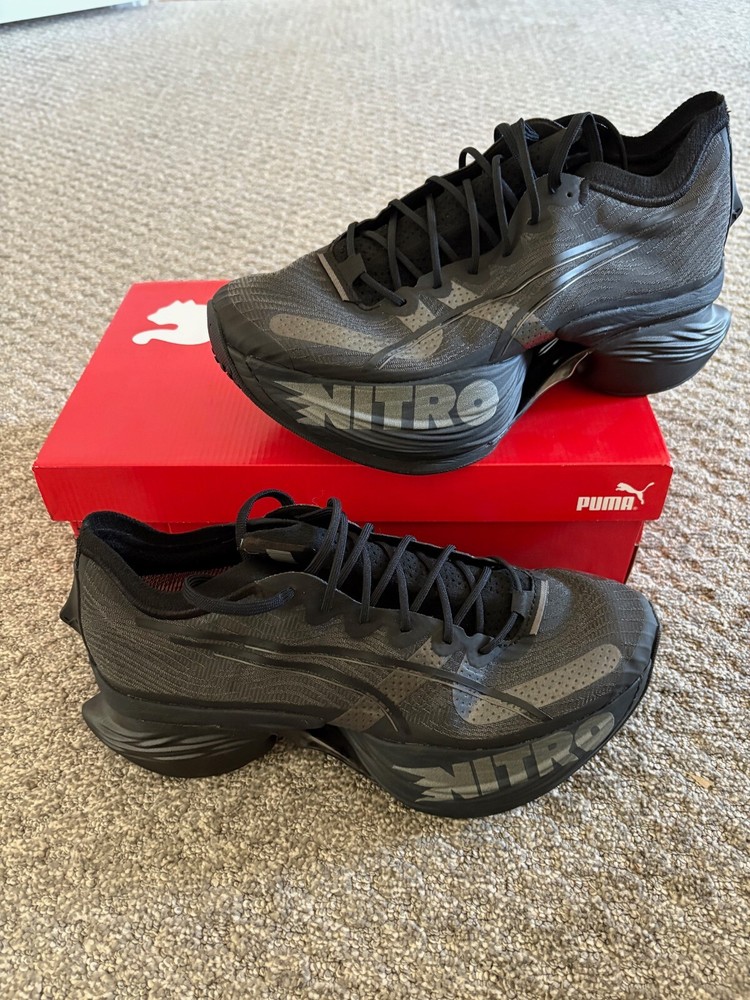 RARE Puma Nitro Fastroid Triple Black Size 10.5 US Mint Condition