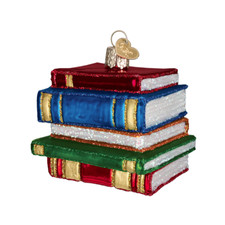 Old World Christmas Stack Of Books Ornament w