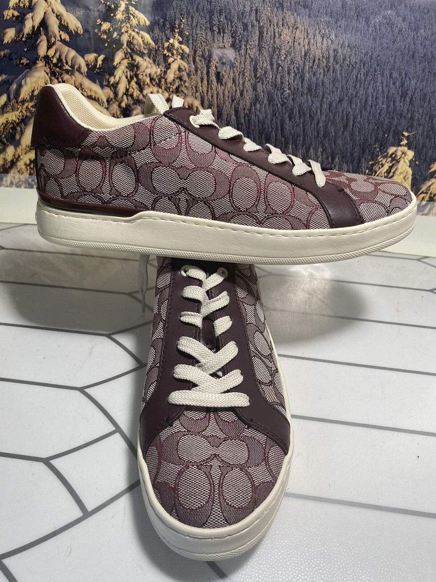 COACH Clip Sig JACQ Low Top Khaki Saddle Size 9 .5 B | eBay