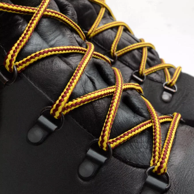 Yellow Brown Heavy Duty Replacement Round Rope Boot Shoe Laces Mens Work Hiking - Image 4 of 4