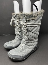Columbia Women's Minx Mid Iii Snow Boot - Ti Grey Steel/Grey Ice Faux Fur Size 6