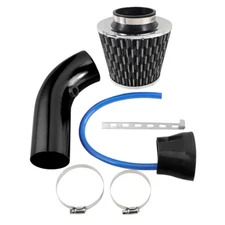 Black 3" Cold Air Intake Filter Induction Kit Pipe Power Flow Hose System